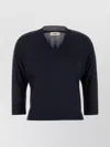 Herno T-shirt In Misto Lyocell Blu Notte Donna In Blue