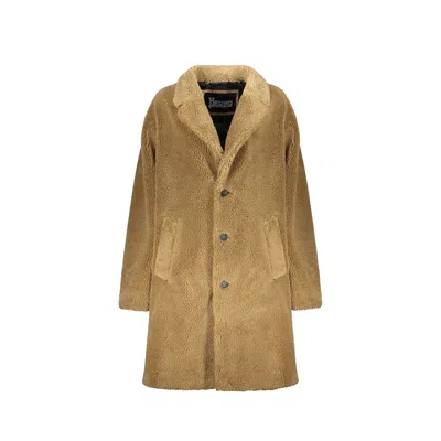 Herno Vegan Fur Coat Men In Green