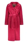 Herno Vegan Fur Coat In Pink