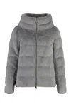 Herno Vegan Fur Jacket In Gray