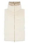 Herno Vegan Fur Waistcoat In Nude