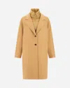 Herno Velour Wool Cloth And Nylon Ultralight Coat In Brown