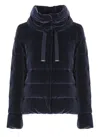 Herno Coats Blue And Green In Blue