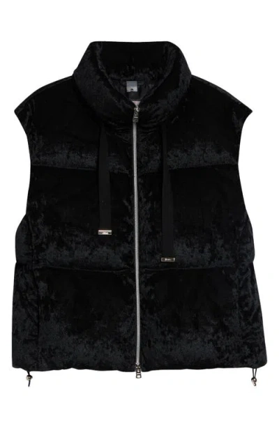 Herno Velvet Down Puffer Vest In Black
