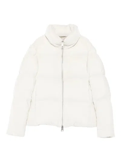 Herno Velvet Puffcoat In White