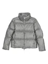 Herno Women Velvet Short Down Jacket In Black