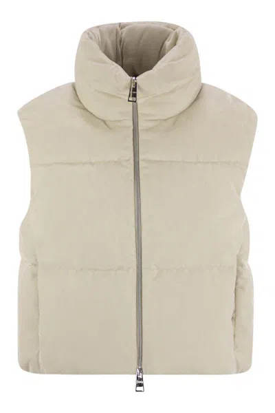 HERNO HERNO VELVET SLEEVELESS DOWN JACKET