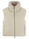 Herno Velvet Sleeveless Down Jacket In White