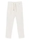 Herno Women Bright Corduroy Resort Trousers In White