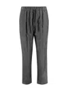 Herno Trousers Featuring Elastic Waistband And Side Pockets In Gray
