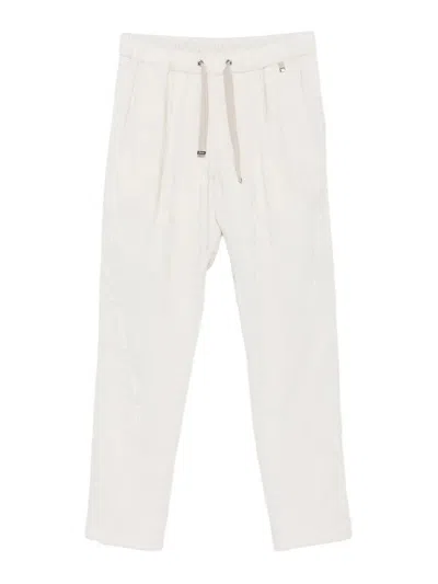 Herno Velvet Trousers In White