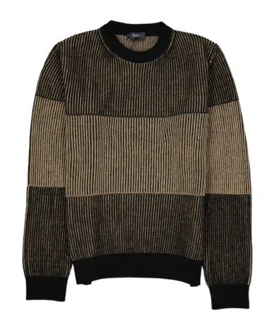 HERNO VERTICAL-STRIPE COLOUR-BLOCK SWEATER