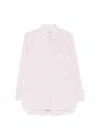 Herno Vertical-stripe Long-sleeve Shirt In Pink