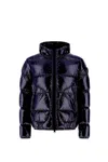 Herno Down Jacket With Logo In Blue