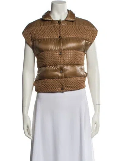 Pre-owned Herno Vest In Brown