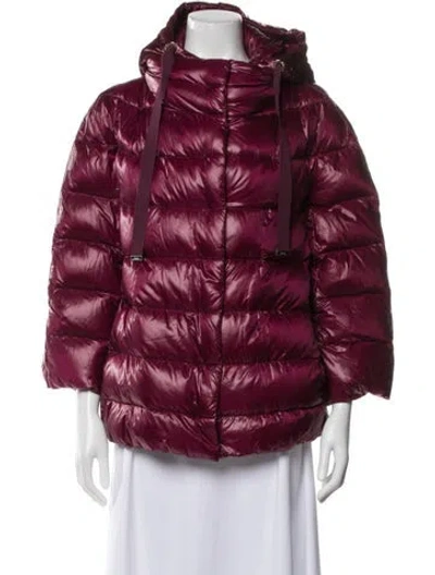 Pre-owned Herno Vest In Burgundy