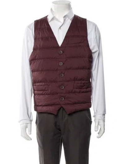 Pre-owned Herno Vest In Burgundy
