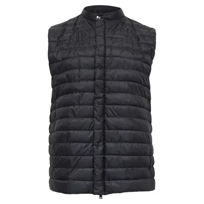 Herno Vest Down Jacket In Black Polyamide
