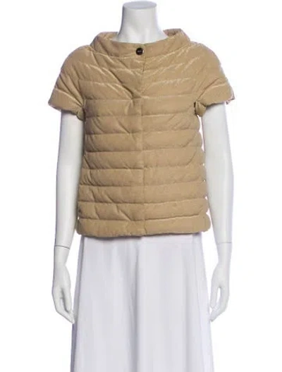 Pre-owned Herno Vest In Gold