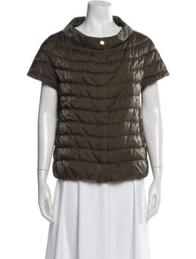 Pre-owned Herno Vest In Green