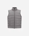 Herno Vest In Cashmere, Silk And Monogram In Gray