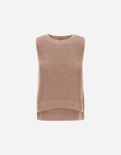 HERNO VEST IN GLITTER KNIT