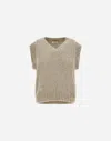 Herno Vest In New Plain Sequins In Chantilly