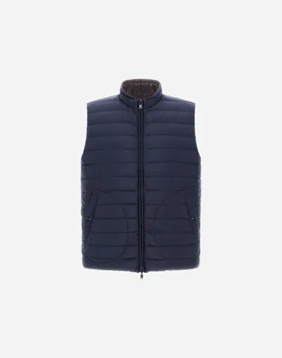 Herno Vest In Nylon Ultralight And Ecoage In Blue