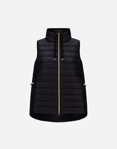Herno Vest In Nylon Ultralight And New Techno Taffeta In Black