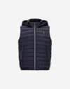 Herno Vest In Nylon Ultralight In Blu Navy