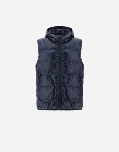 Herno Quilted Vest In Blue