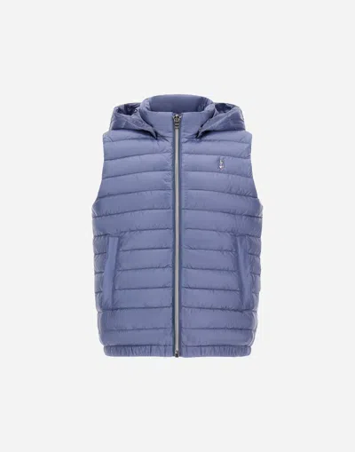 Herno Vest In Nylon Ultralight In Light Blue