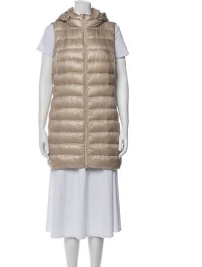 Pre-owned Herno Vest In Neutral
