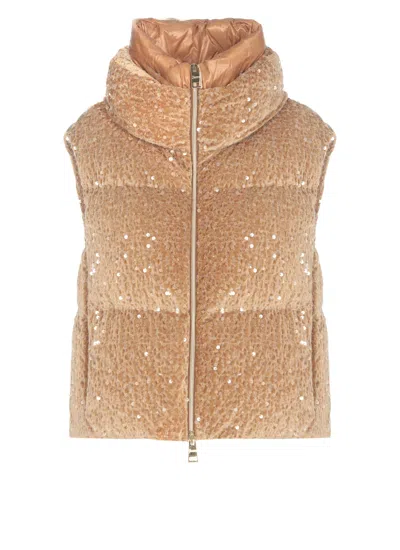 HERNO VEST WITH PAILLETTES