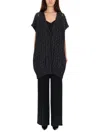 Herno Longline V Neck Short Sleeve Vest In Black