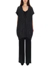 Herno Longline V Neck Short Sleeve Vest In Black