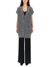 Herno Knit Vest Featuring Short Sleeves In Gray