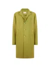 Herno Virgin Wool Button-up Coat In Green