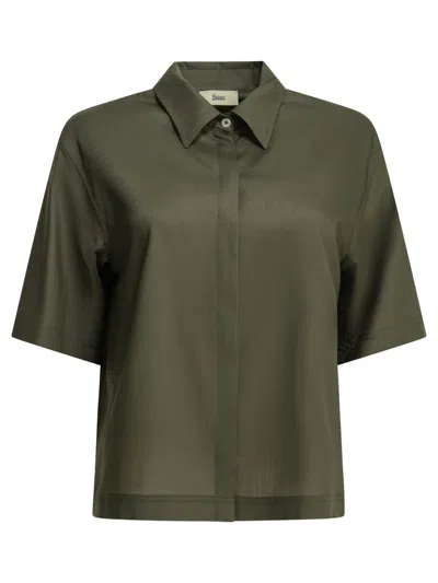 Herno Virgin Wool Casual Shirt In Green