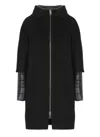 Herno Black Virgin Wool Coats In Black