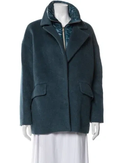Pre-owned Herno Virgin Wool Coat In Blue