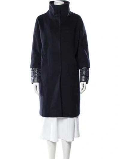 Pre-owned Herno Virgin Wool Coat In Blue