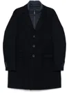Herno Virgin Wool Coat In Blue