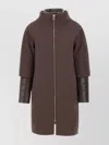 Herno Detachable-panels Virgin-wool Coat Clothing In Brown