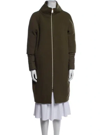 Pre-owned Herno Virgin Wool Coat In Green