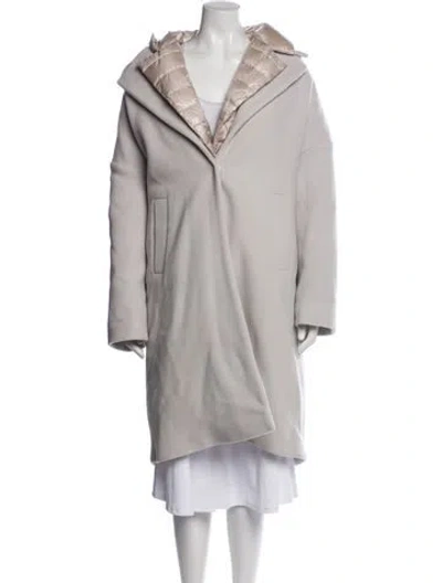 Pre-owned Herno Virgin Wool Coat In Neutral