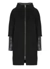 Herno Black Virgin Wool Coats In Black