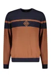 Herno Virgin Wool Crew-neck Pullover In Brown