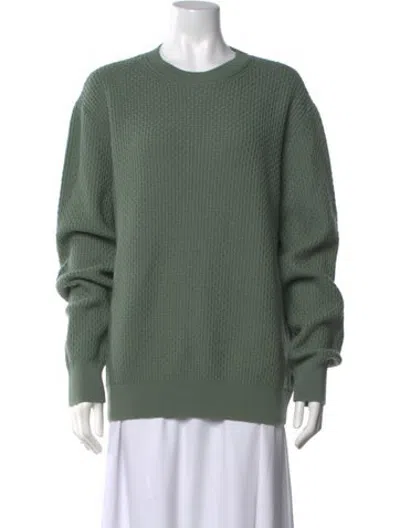 Pre-owned Herno Virgin Wool Crew Neck Pullover In Green