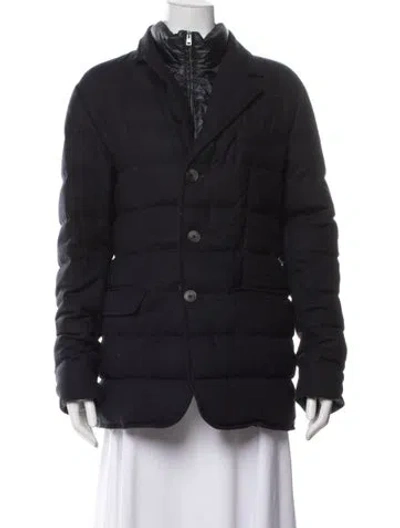 Pre-owned Herno Virgin Wool Down Jacket In Blue